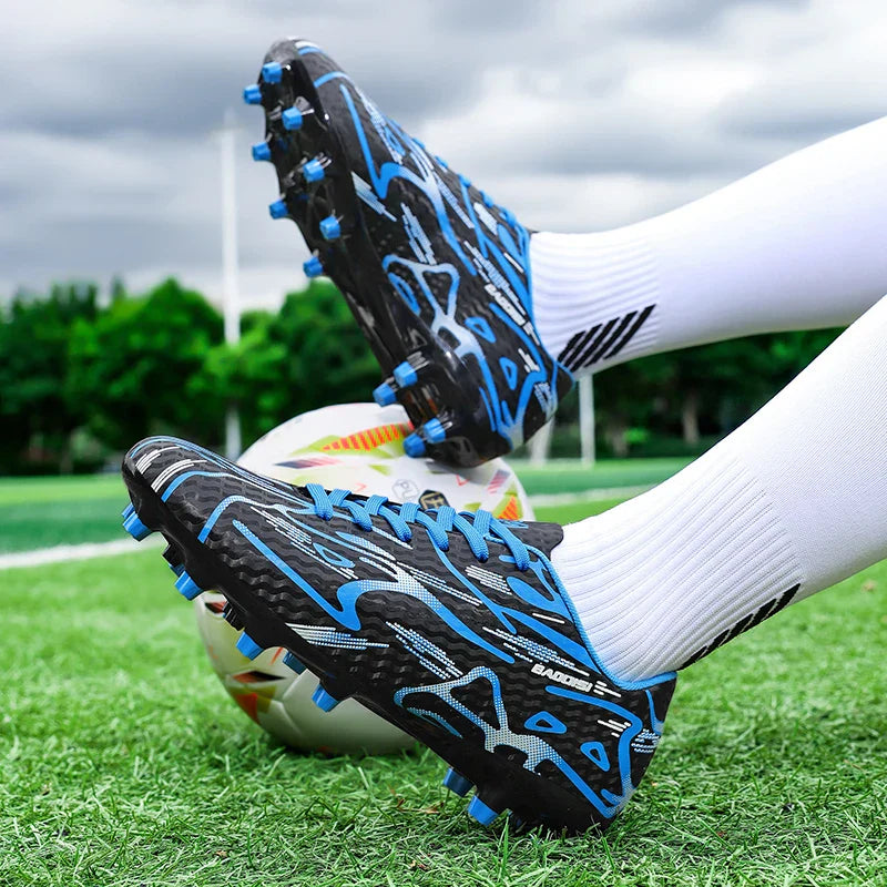 New Men Football Boots TF Sport Training Soccer Shoes Kids Ultralight Breathable Professional Sneakers Unisex Grass Cleats Match