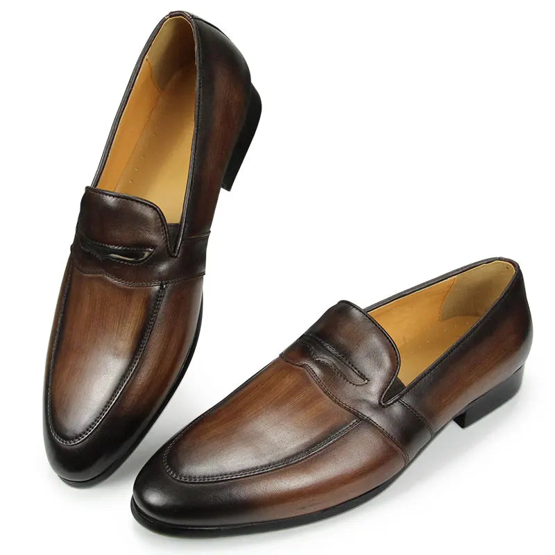 Luxury Genuine Leather Men Loafers Summer Casual Shoes Comfy Slip-on Fashion Drive footwear Boat Shoes Breathable Casual Shoes