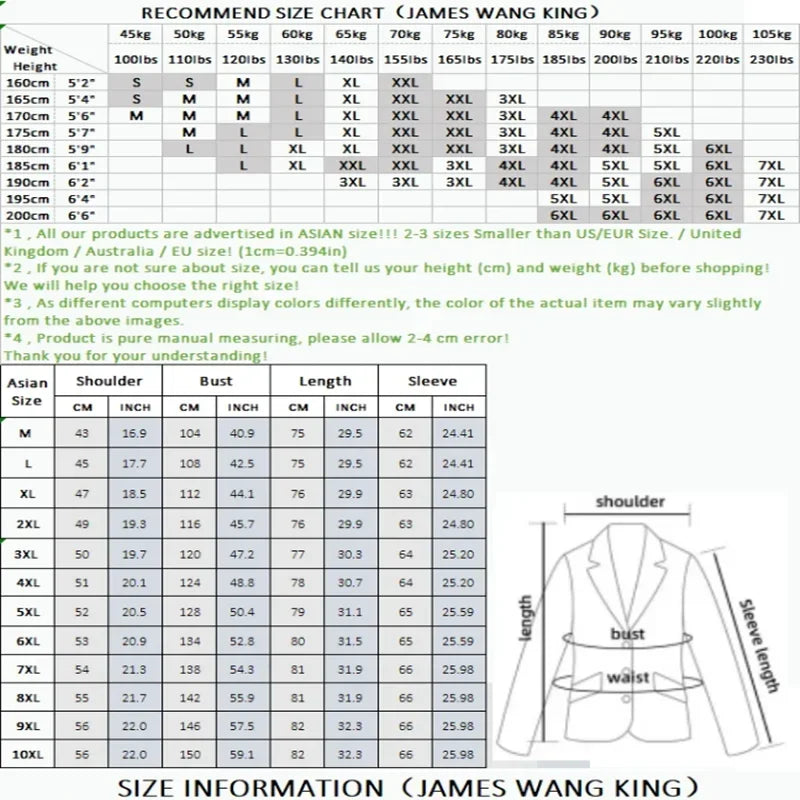 Men's M-10XL Spring New Wedding Fashion Handsome Suit Business Cargo Trousers plus Size Two Sets Fat Friendly Clothing