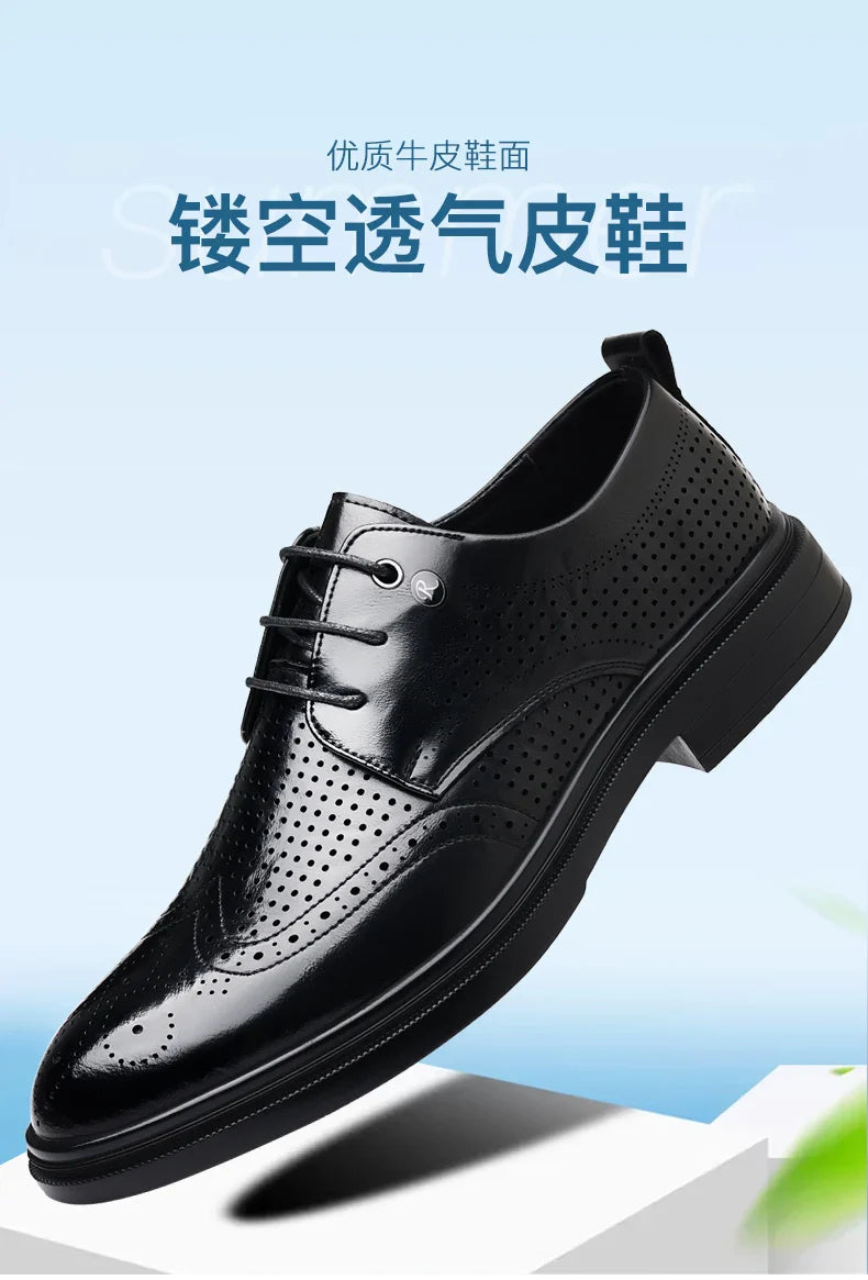 Handmade Men's Oxford Shoes designer Brogue Men Leather Shoes Luxury Fashion Wedding Shoe Business Office Men's Shoes Size 38-44