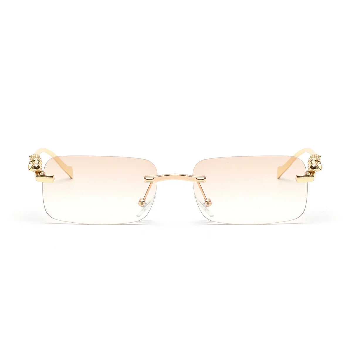rimless sunglasses UV400 fashion square metal glasses for men women designer man's brand sun glasses shades for outdoor