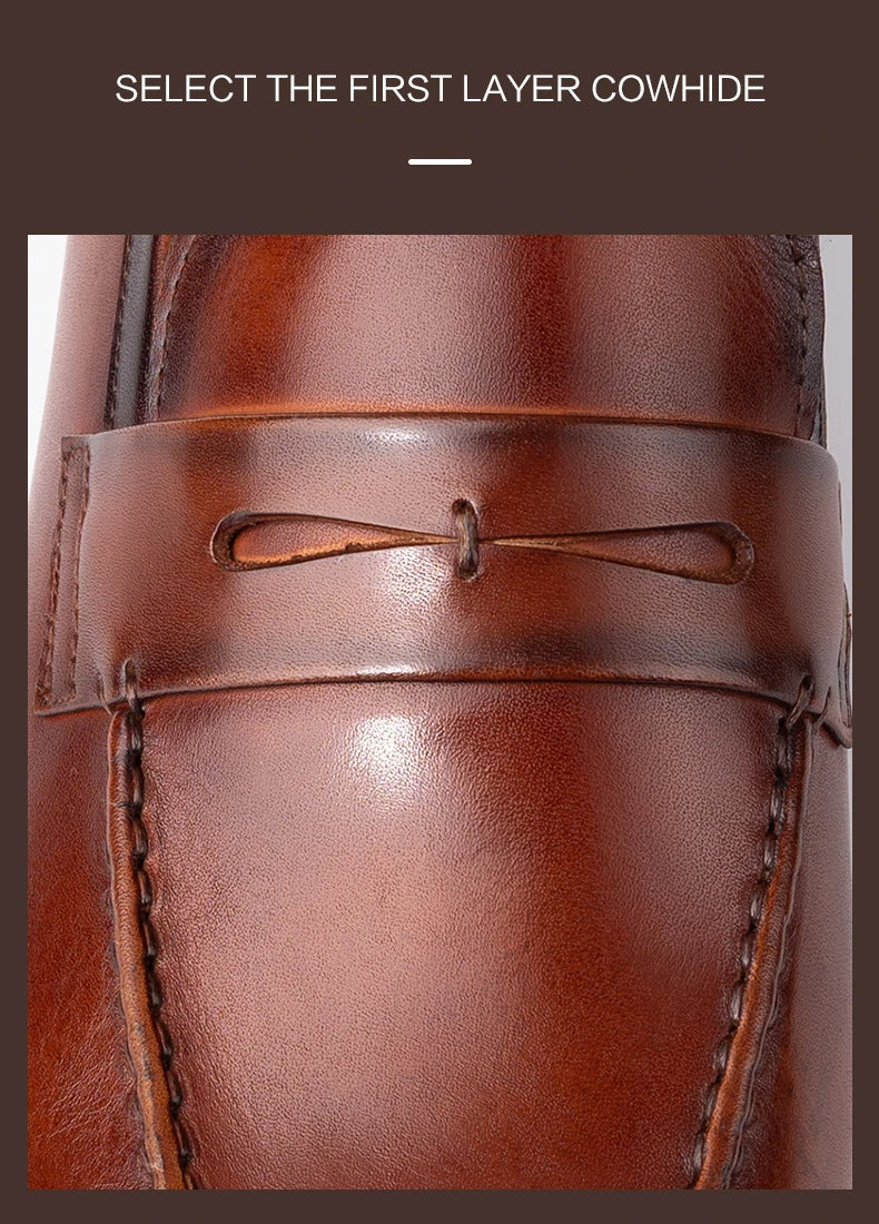 Office Leather Men Shoes Fashion Handmade Business Dress New Arrival Elegant Black Brown Formal Casual Wedding Party Male's Shoe
