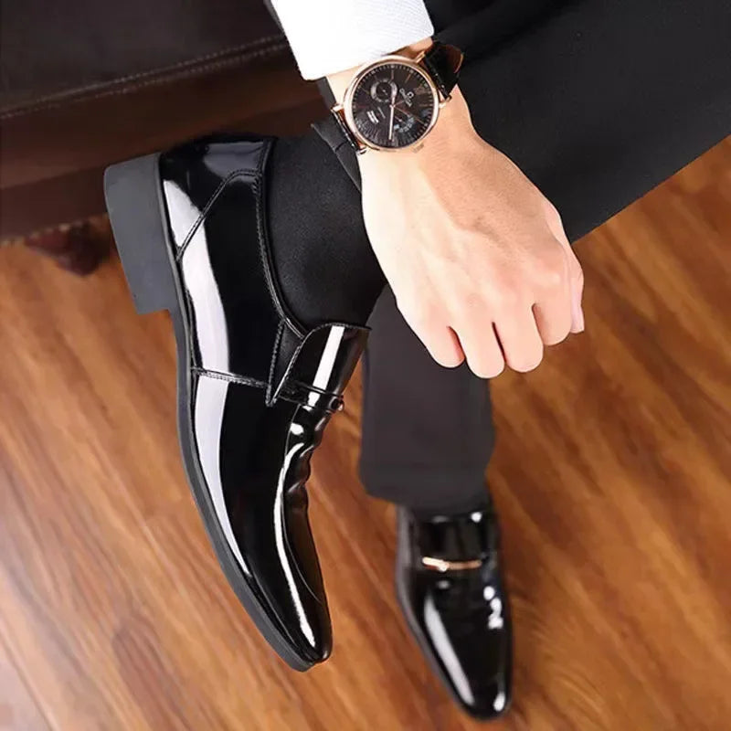 Men’s Oxford Leather Dress Shoes – Luxury Business Formal Footwear for Office & Events