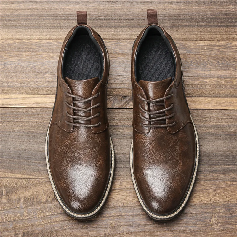 40~46 Leather Shoes Men Fashion Brand Comfortable 2024 Casual Shoes Men