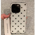 Minimalist Black White Polka Dot Phone Case For iPhone 17 Air 16 Pro Max 15 14 Plus 13 12 Mini 11 Shockproof Silicone Back Cover
