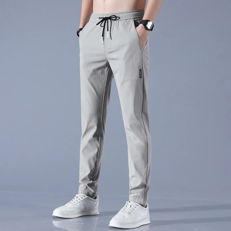 Men's Pants Black Gray Thin Business Casual Pants