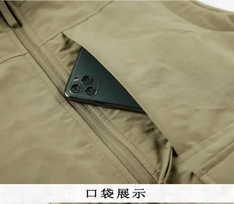 Reversible Sleeveless Jacket Men's Vest Coat Winter Waistcoat Thick Warm Fleece Workwear Tops Cargo Vest Windbreaker New Fashion