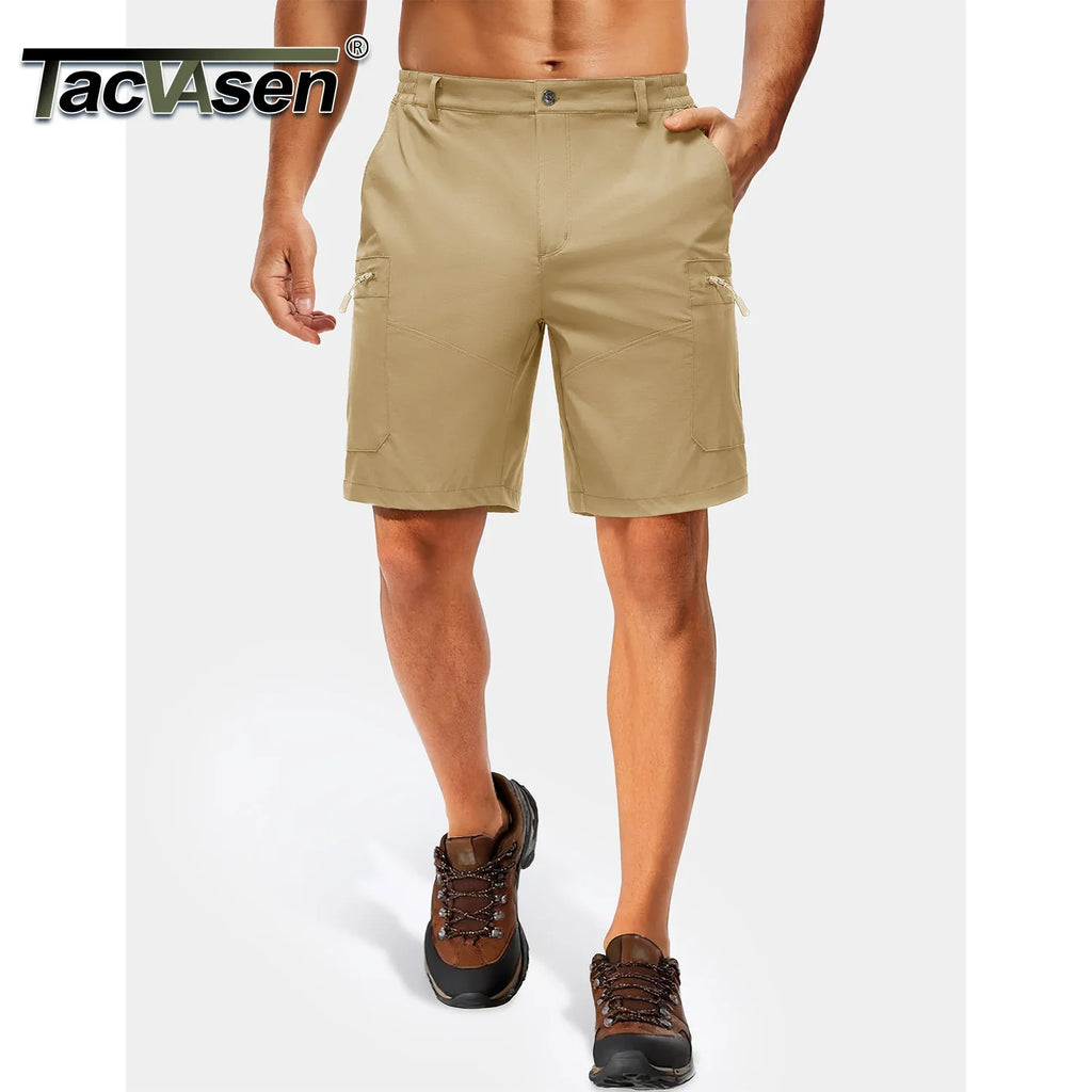 Men's Hiking Cargo Shorts 9" Quick Dry Lightweight Water Resistant Nylon Shorts Summer Casual Golf Work with 5 Pockets
