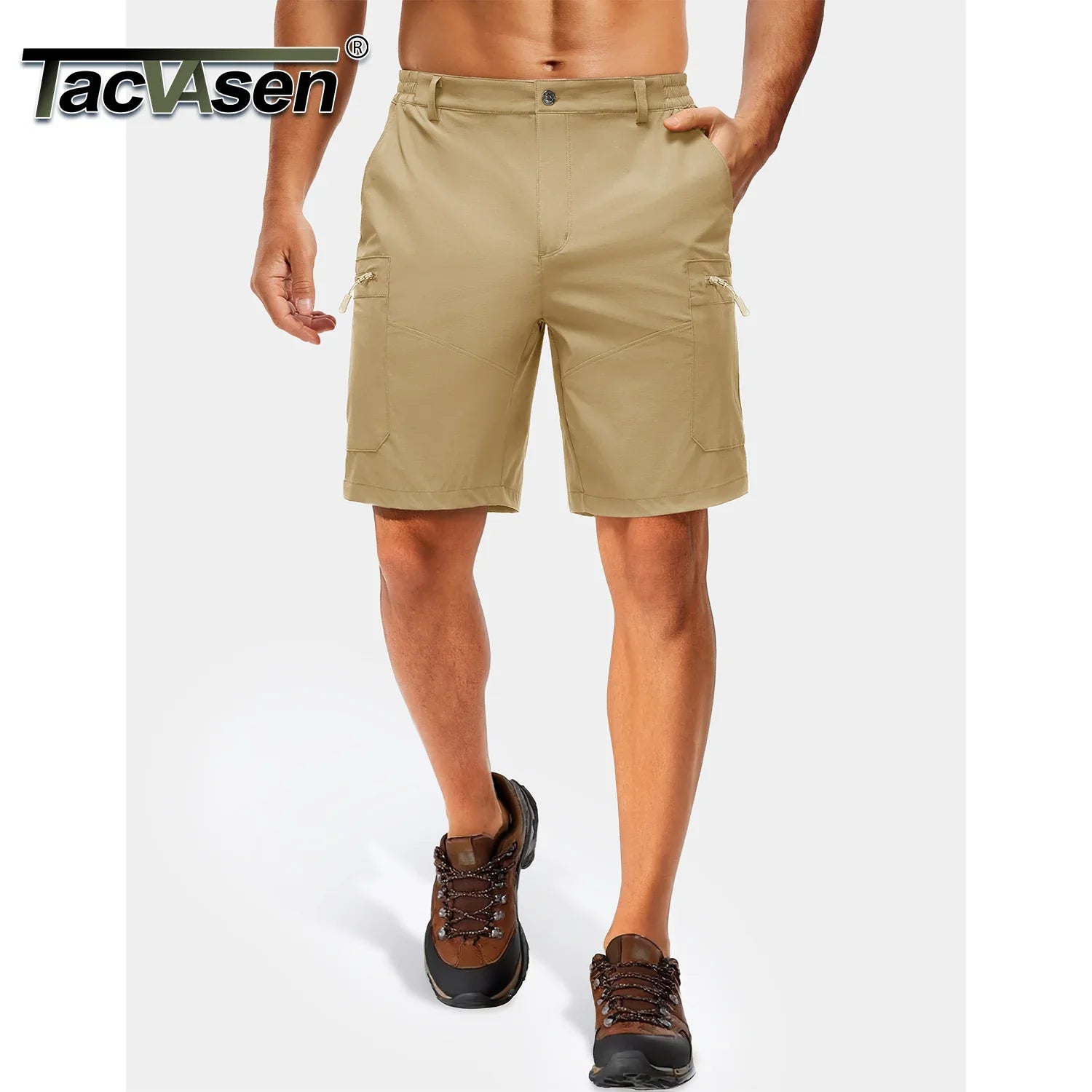 Men's Hiking Cargo Shorts 9" Quick Dry Lightweight Water Resistant Nylon Shorts Summer Casual Golf Work with 5 Pockets