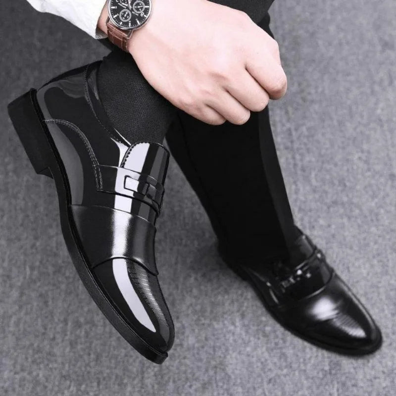 Men’s Formal Leather Shoes – Classic Lace-Up Business Footwear for Office & Events