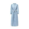 SS26 Women Lightweight Denim Dress Cotton Black and Blue Maxi Dress