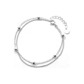 Fashion Simple Beads Line Chain Bracelets For Women 100% 925 Sterling Silver Classic Charm Bracelet  S925 Silver Jewelry