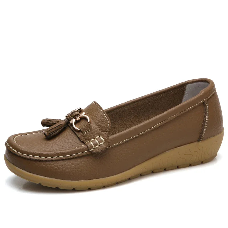 حذاء نسائي سهل الارتداء من اللوفر لباليرينا حذاء موكاسين نسائي أحذية رياضية كاجوال Zapatos Mujer أحذية مسطحة للنساء أحذية كاجوال