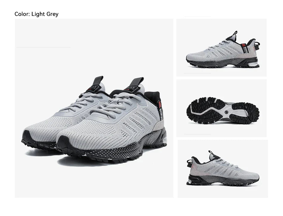Running Shoes For Men Lightweight Sneakers Man Designer Mesh Sneaker Lace-Up Male Breathable Sports Tennis Shoe