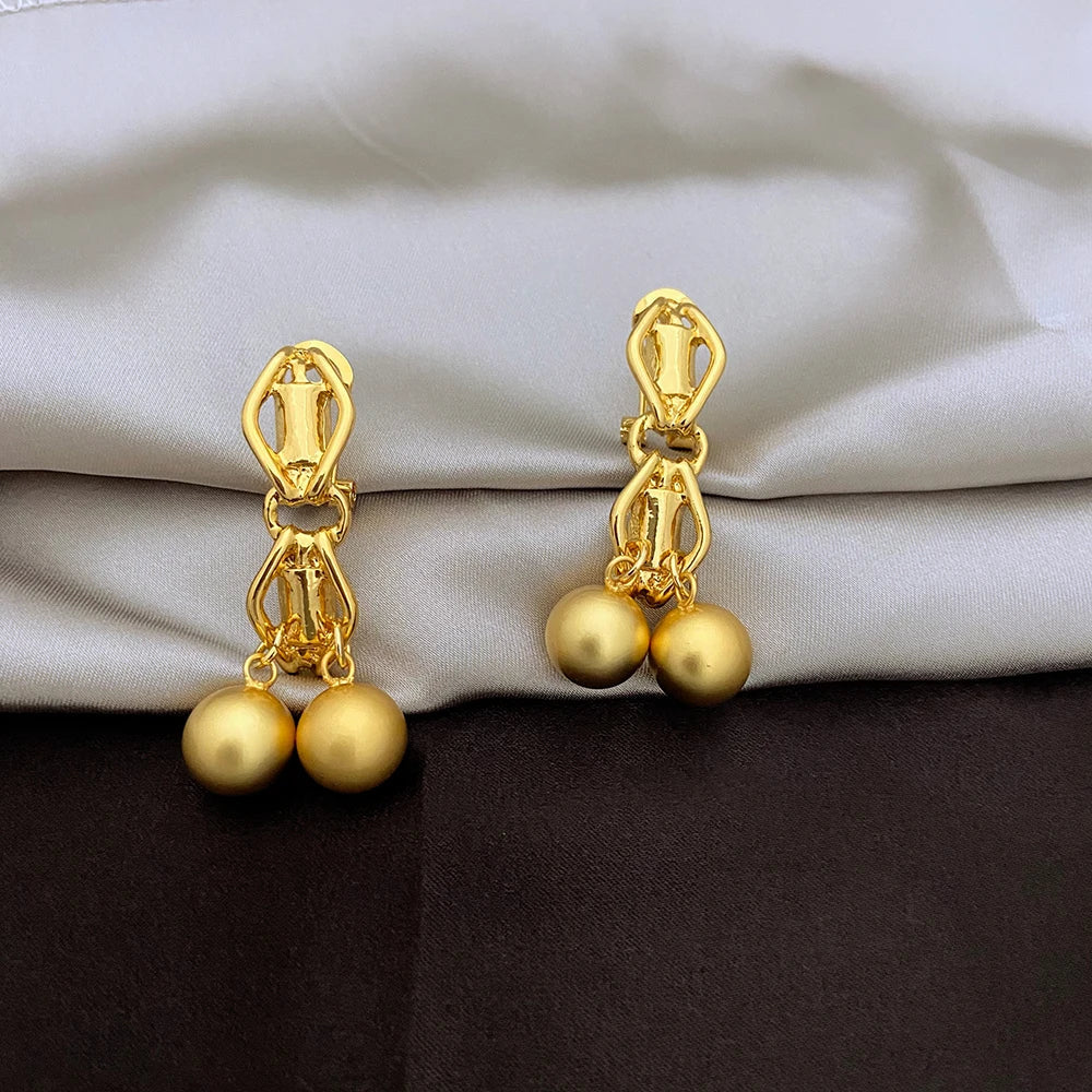 Dubai Nigeria Jewelry Set For Women Classic Design Beads Necklace Earrings Ring Bracelet 18K Gold Plated 4Pcs Set Jewelry