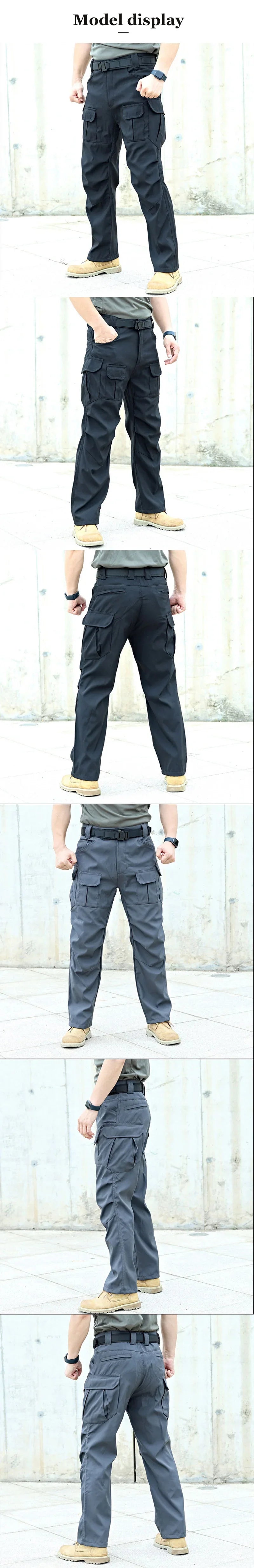 Men's Military Tactical Casual Pants Waterproof Combat Cargo Trousers Multi-pocket Casual Pant Outdoor Training Overalls Male