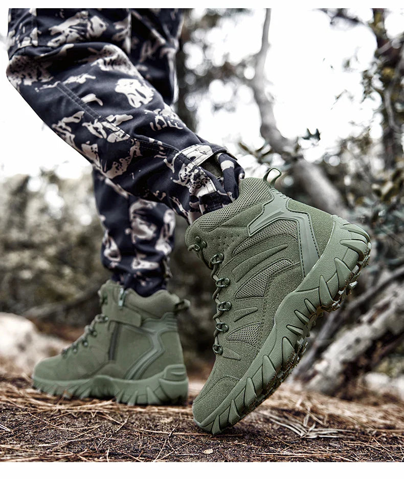 Combat Training Boots Male Outdoors Camping Anti-wear Rapid Response Hiking Shoes Fishing Hunting Sneakers