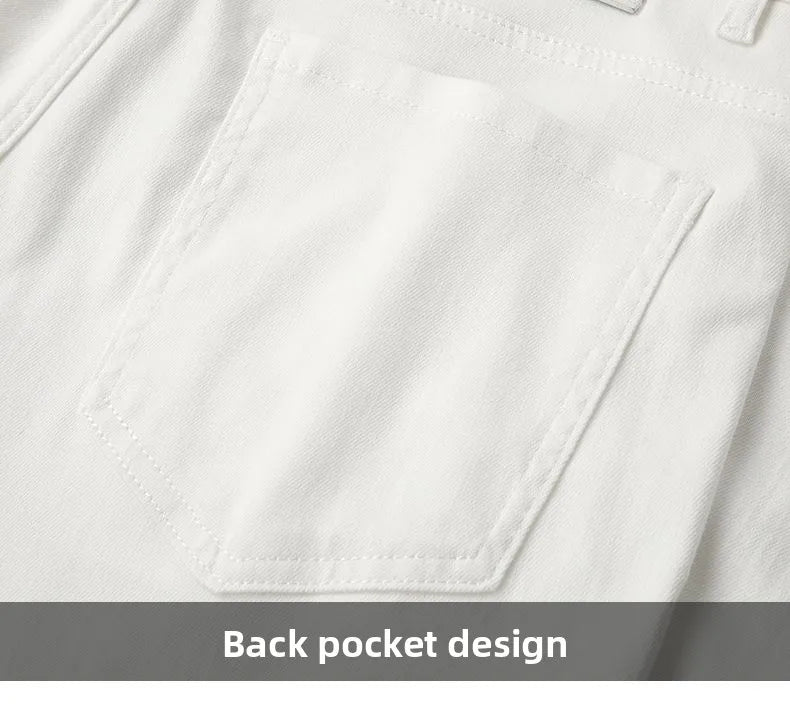 American Brand Men's Autumn Winter Straight-leg Slim Jeans High-quality Light Luxury Casual Versatile Fashion Korean Style Jeans