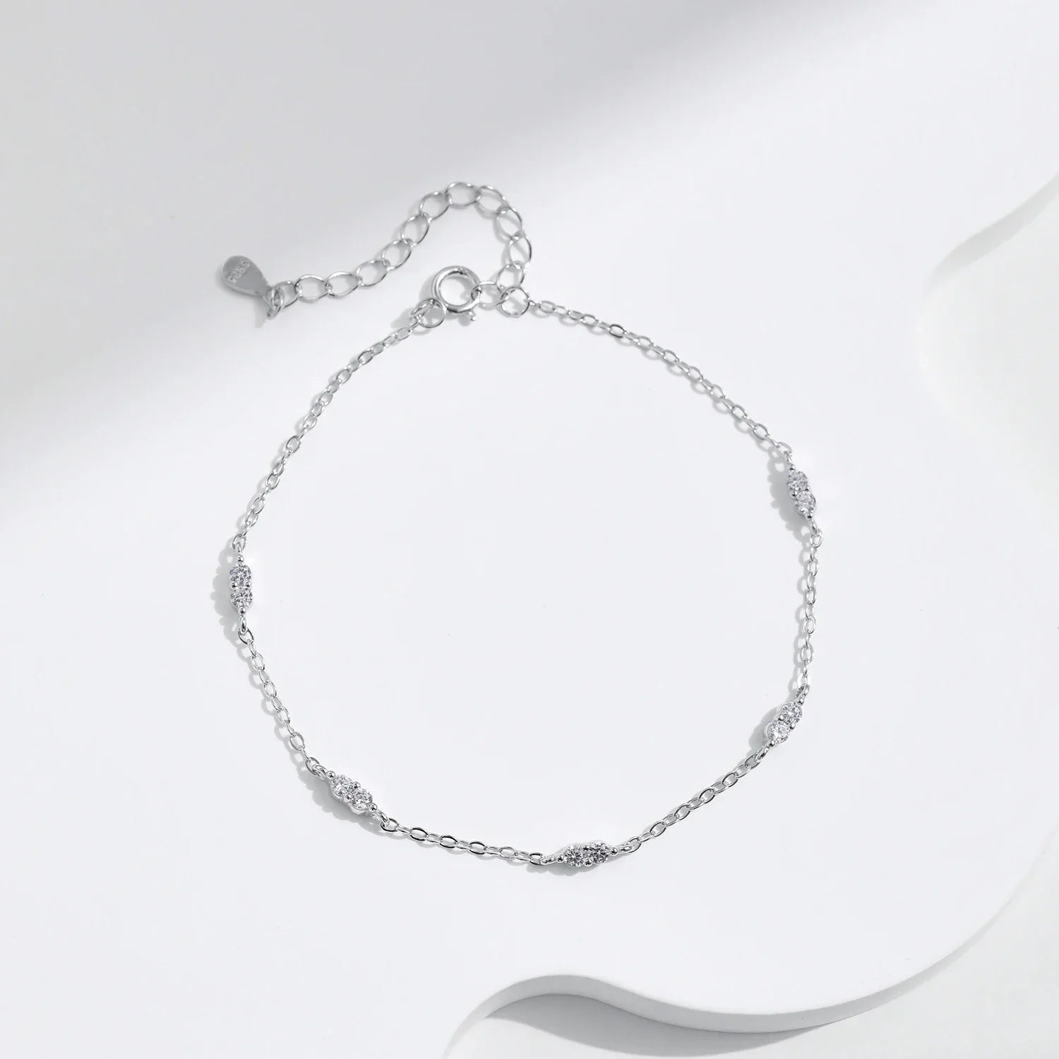 Dazzling Zirconia Bracelets 925 Sterling Silver Link Chian Fashion Stackable Bracelet For Women Fine Jewelry