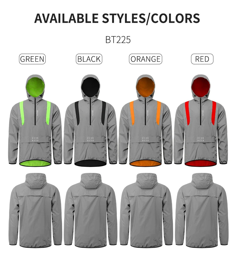 Reflective Cycling Jacket Winter Autumn Bicycle Windbreaker Bike Soft Windproof Waterproof Motorbike Jacket Men Coat