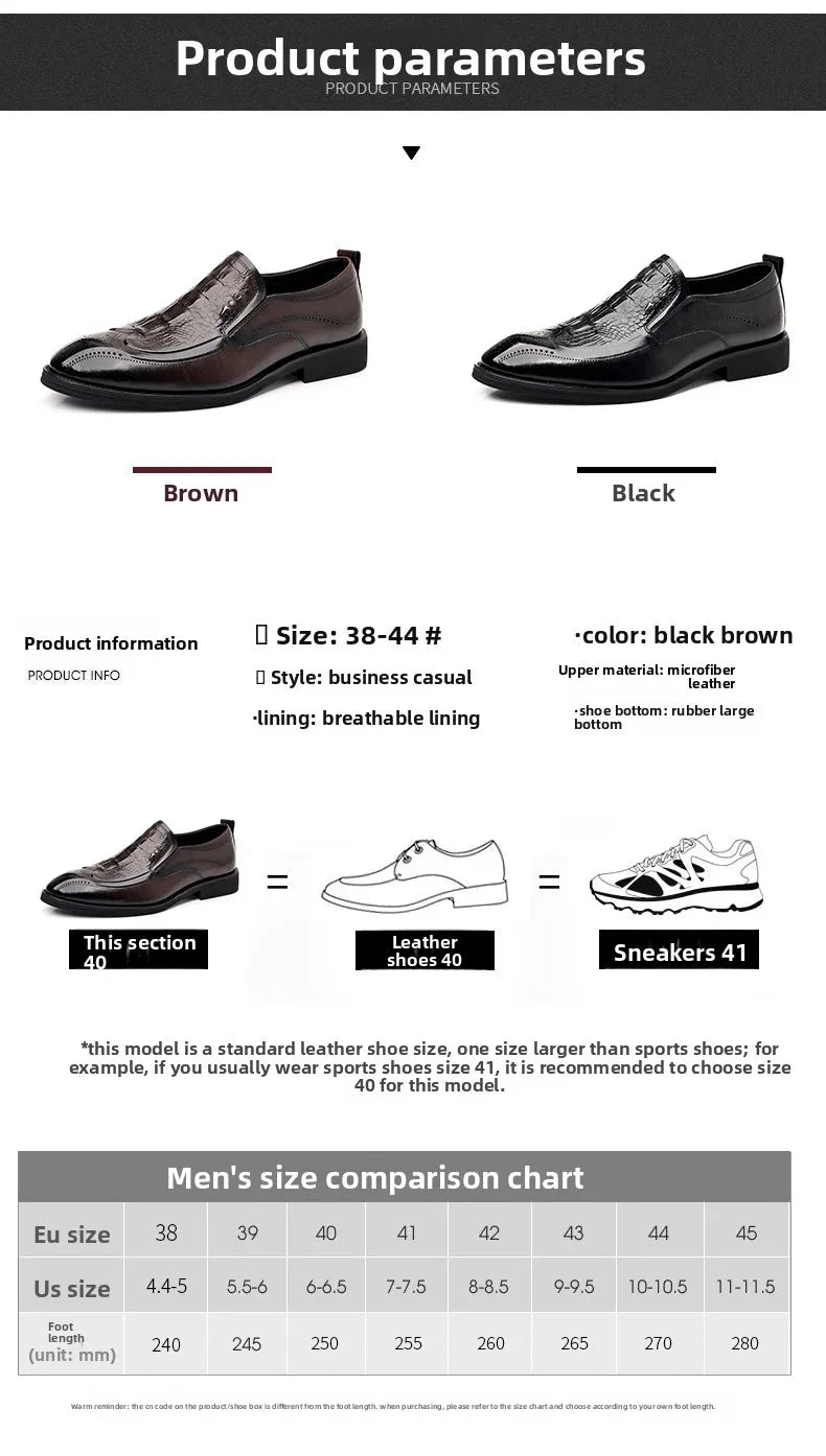 Leather Shoes For Man Genuine Leather Casual Shoes Fashion Business Oxford Shoes High Quality Designer Work Shoes