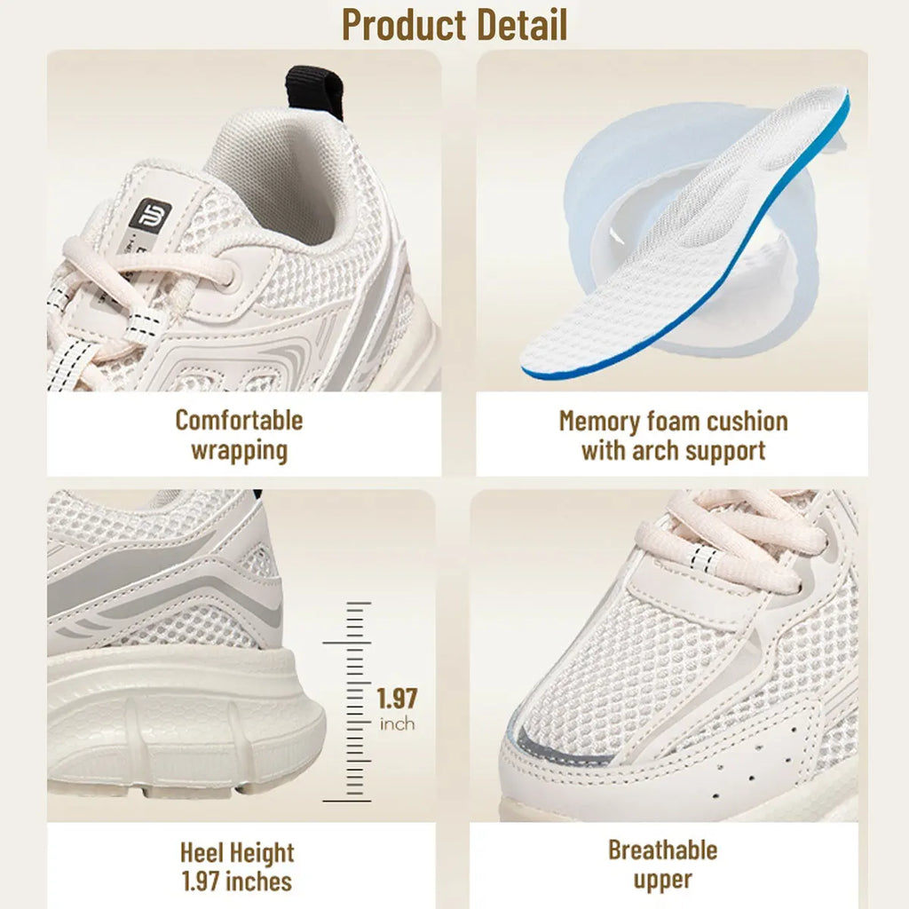 Women Sports Shoes Outdoor Lightweight Breathable Jogging Sneakers Female Casual Mesh Anti-slip Lace Up Running Shoes