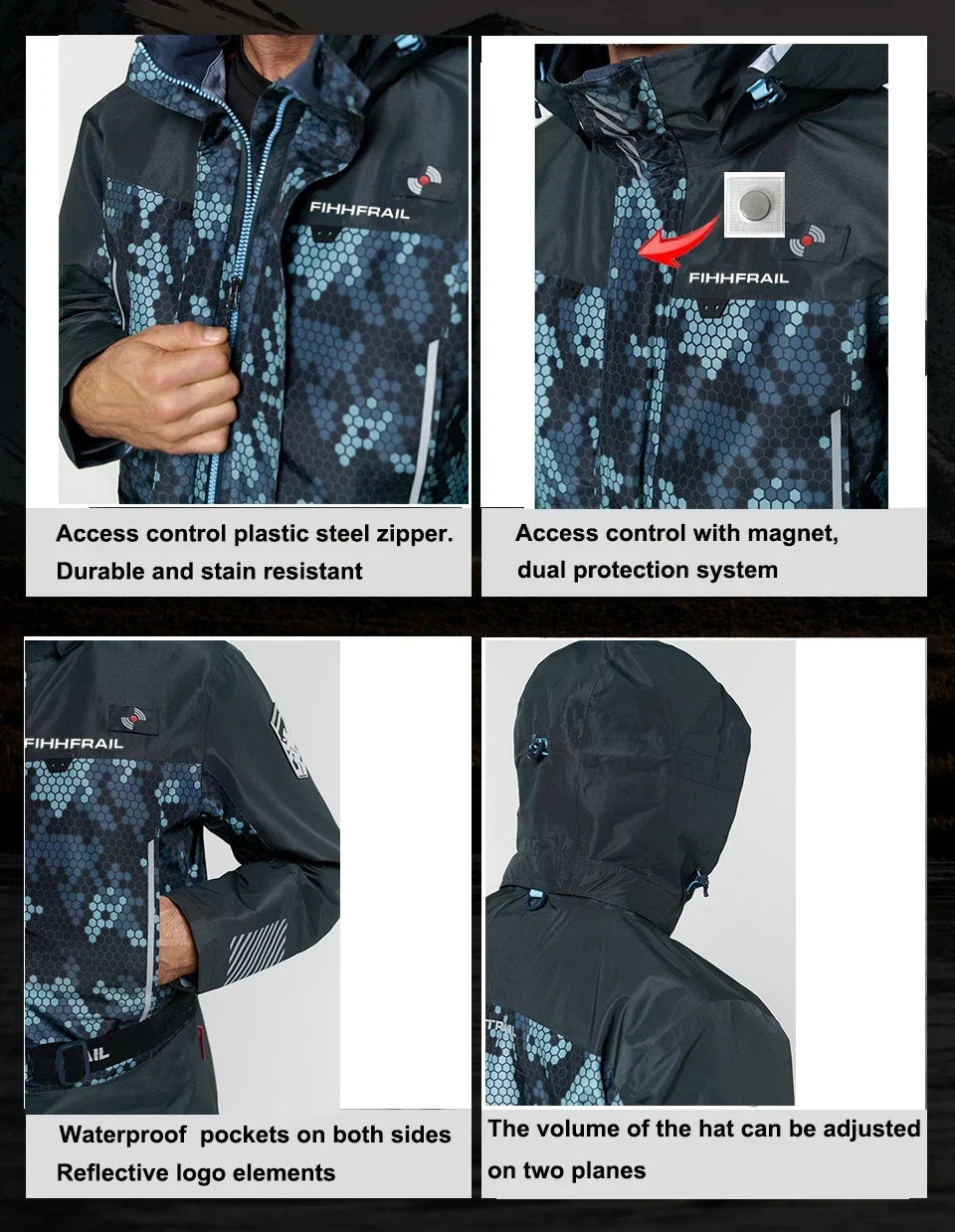 Jacket for ATV, UTV, Mud Riding, Fishing, Hunting, Speedmaster, Waterproof, Breathable, Keep Warm, Winter Spring