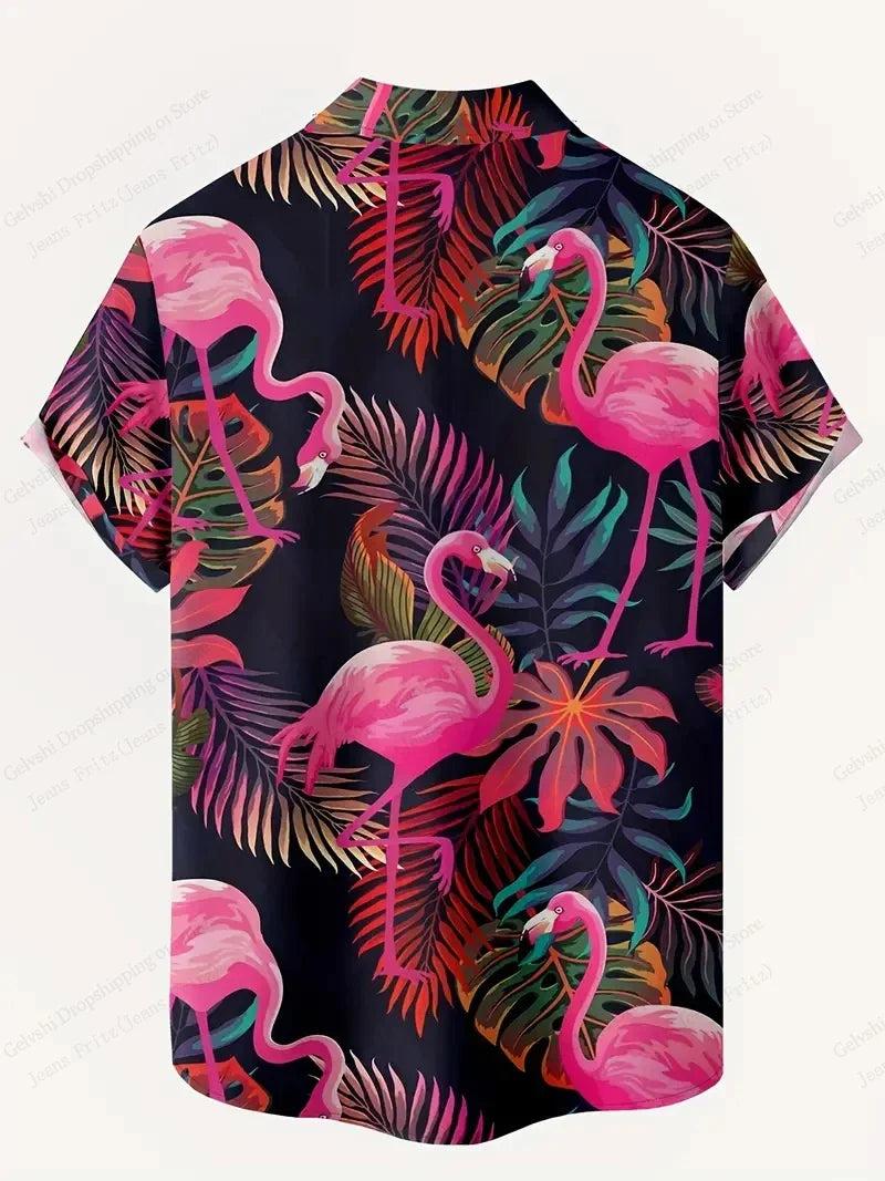 Men's Vocation Lapel Camisa Oversized Hawaiian Shirts
