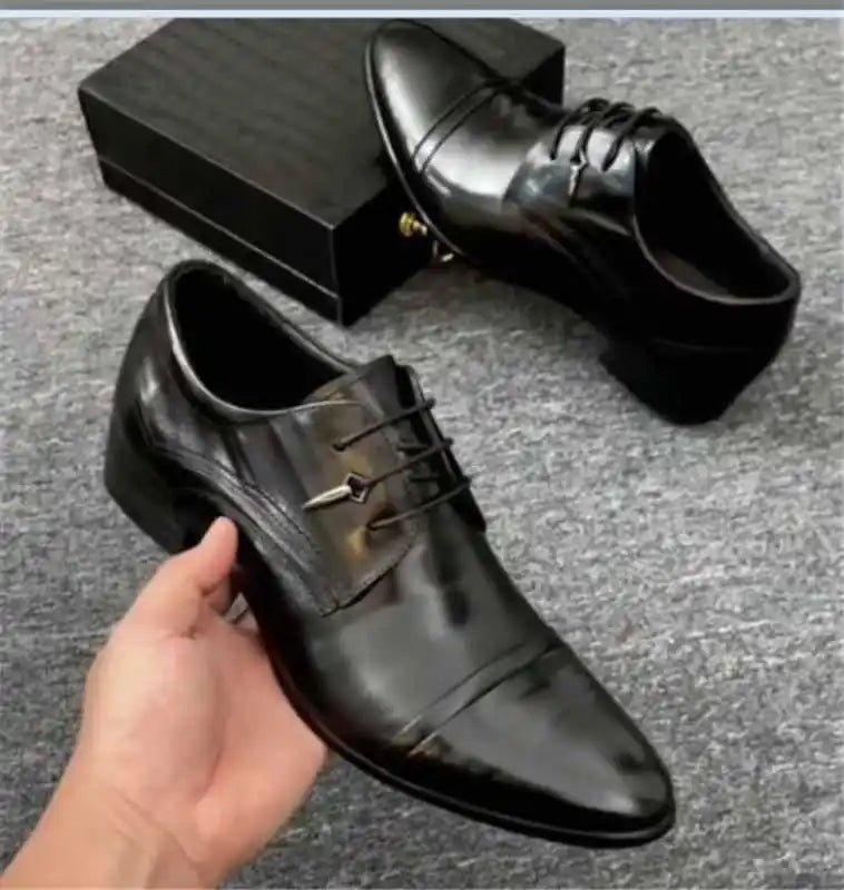 Spring Autumn New Pointed Leather Shoes for Men Solid Color Business Casual Shoes Male Fashion Designer Dress Shoe Man
