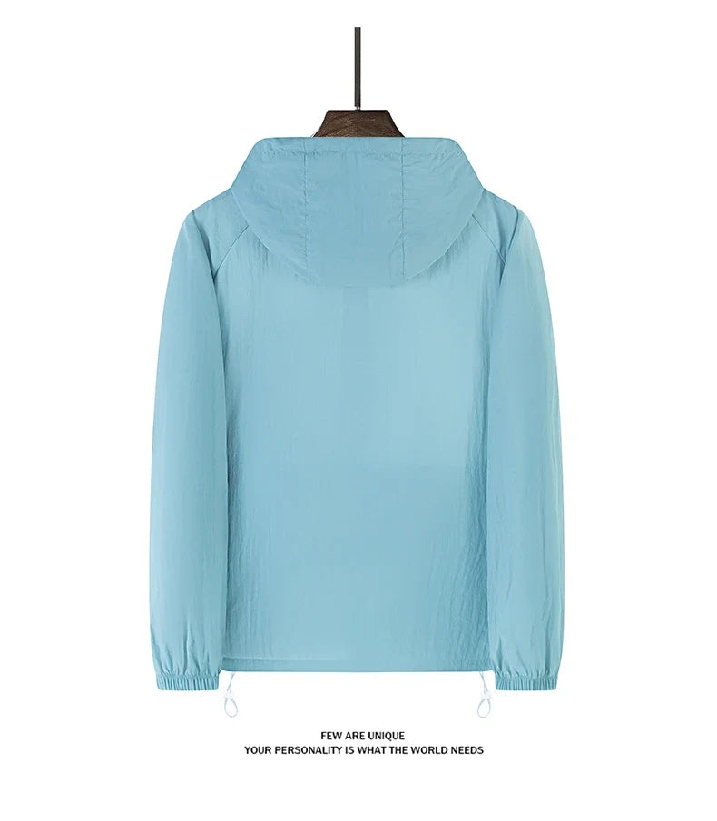 Summer Windbreaker Men Women Lightweight Sun Protection Jacket Unisex Camping Climbing Hiking Outdoor Waterproof Coat