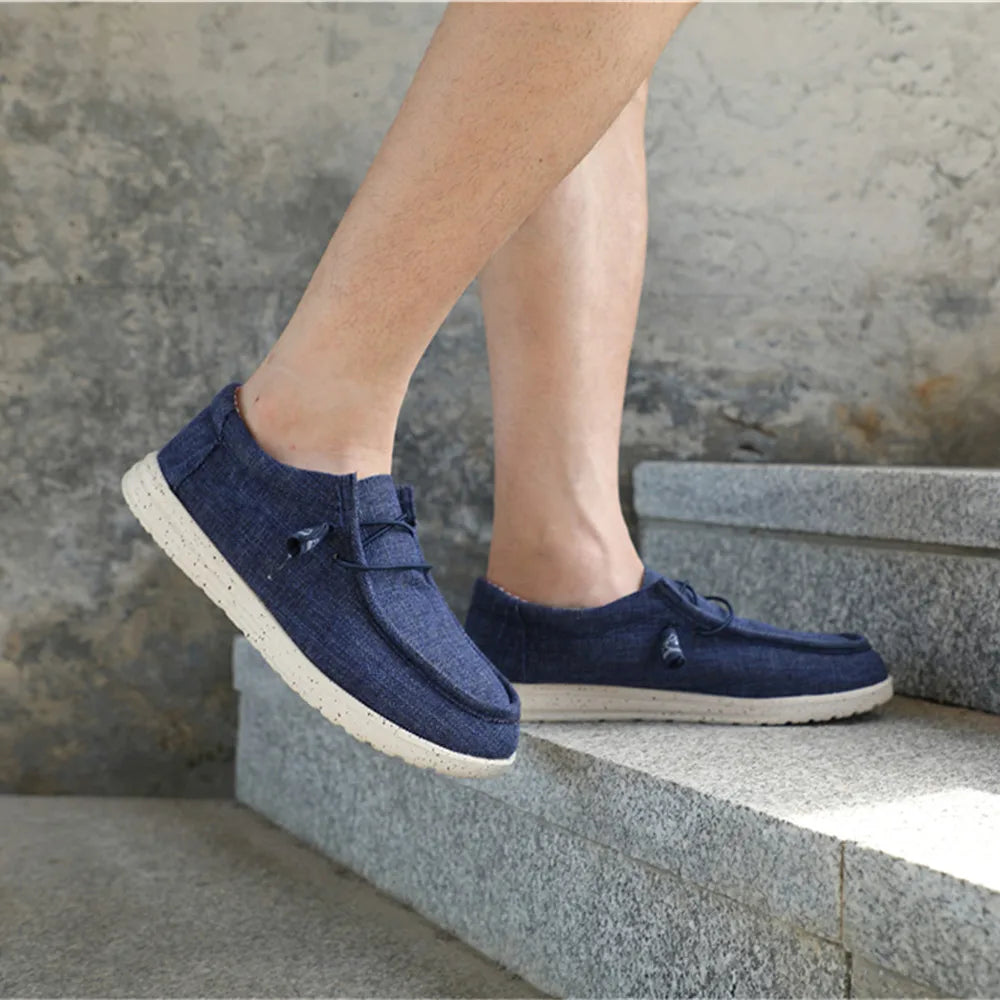 Plus Size Men's Solid Color Breathable Slip On Classic Loafer Shoes Comfy Casual Durable Lightweight Walking Shoes