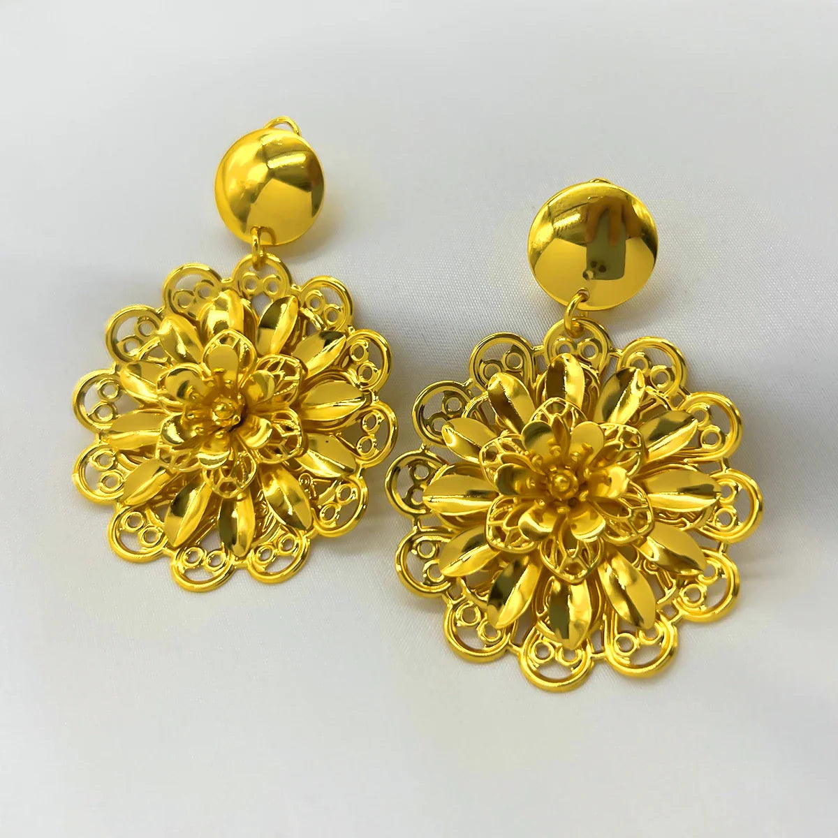 Elegant Dubai 24K Gold Plated Necklace Earrings Fashion New Design Trendy Jewelry Sets for Women Party Gift Wedding Accessories