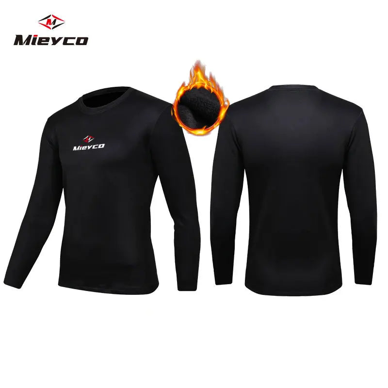 Winter Men Thermal Underwear Jersey Soft Cotton Fleece-lined Warm Panels Long Winter Fleece Thermo Clothing Jerseys Sport