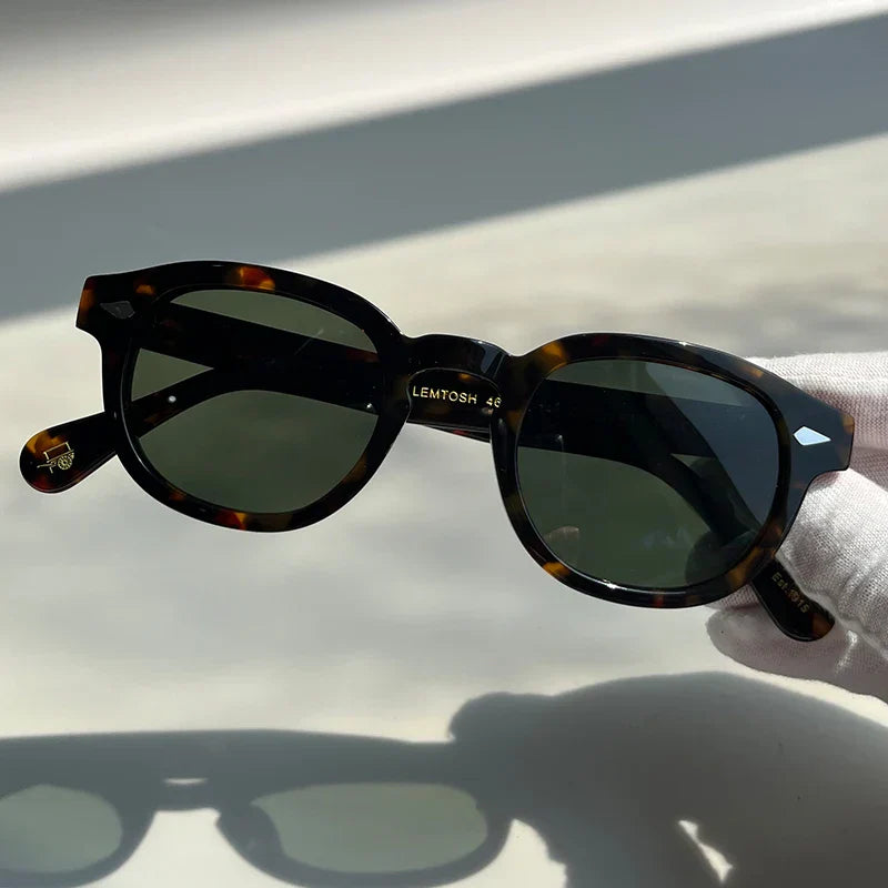 High Quality Sunglasses Man Johnny Depp Lemtosh Polarized Sun Glasses Woman Luxury Brand Vintage Acetate Frame With Original Box