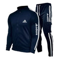 2025 New Men's Zipper Tracksuit Set Sweatshirt and Sweatpants Sports Suit Running Fitness Clothing