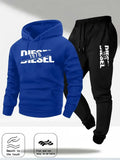Men New Fashion Print Tracksuit Hooded Sweatshirt+Sweatpants Set Casual Fitness Jogging Sports Two-Piece Unisex neutral Outfit