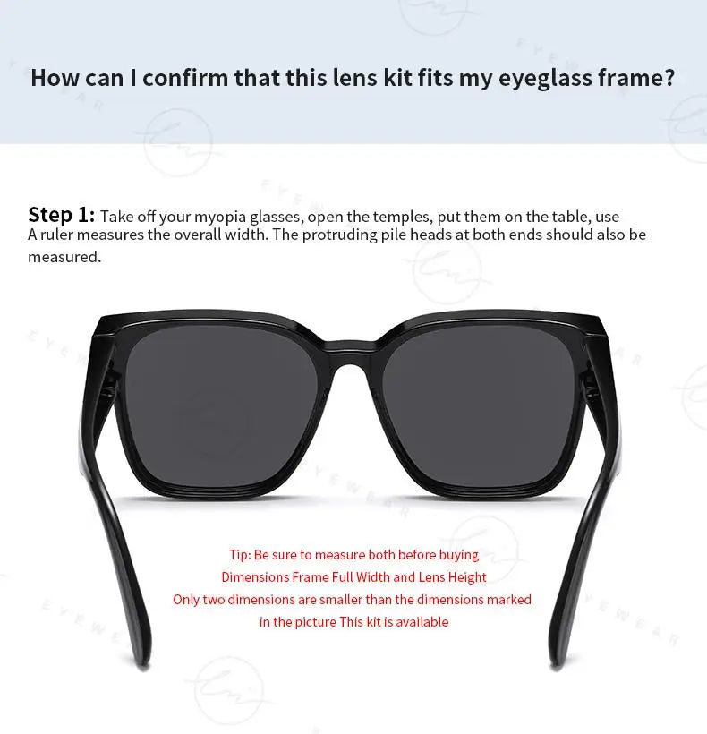 Oversized Frame Cover Optical Glasses Trend Fit Over Sunglasses For Men Women Polarized TR-90 Anti-Glare UV400 Eyewear