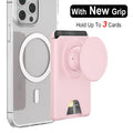 Grippopso Universal Magnetic Wallet With Expanding Phone Grip,Phone Card Holder Solid SocketWallet For IPhone Samsung Wallets