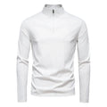 Men's UPF100+ Sun Protection Long Sleeve Shirt Solid Color Zipper Outdoor Shirts Stand Collar Quick Dry T Shirts