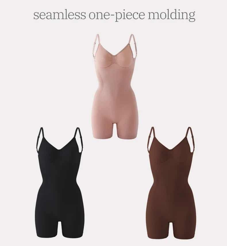 Seamless Low Back Bodysuit Shapewear Women Butt Lifter Smooth Body Shaper Backless Slimming Sheath Flat Belly Corset Underwear