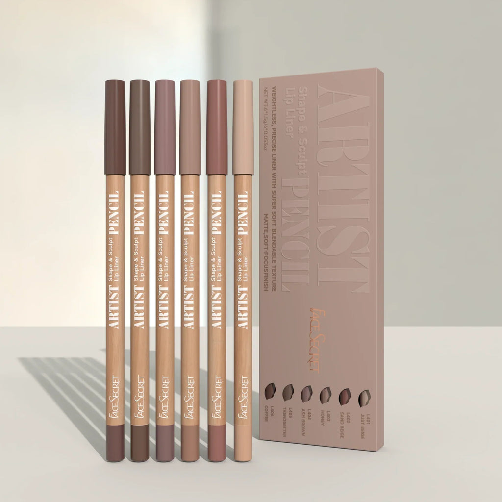 6pcs Set Nude Lip Liner Set,Long-Lasting Waterproof Velvet Matte Lip Pencil, Lip Makeup Berry, Brown, Pink