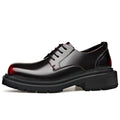 British Thick-soled Formal Leather Shoes Men Spring Autumn Lace Designer Platform Shoes Male Fashion Business Casual Shoe Man