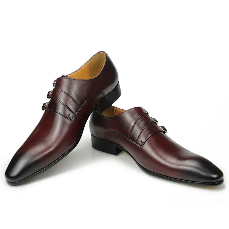 Dress Casual Leather Shoes Men's New British Leather Shoes Italian Style Designer Loaer Business Genuine Leather Pointed Toe
