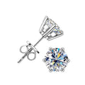 D Color Moissanite Earrings for Women Men Lab Grown Diamond Ear Studs 925 Sterling Silver Fine Jewelry Gift