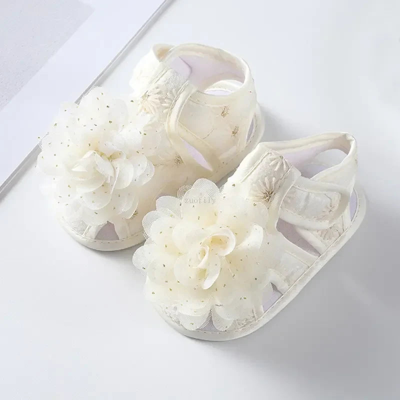 New Children Summer Clogs 0-18M Newborn Infant Baby Girl Princess Bowknot Sandal Sneakers Toddler Soft Crib Walkers Casual Shoes