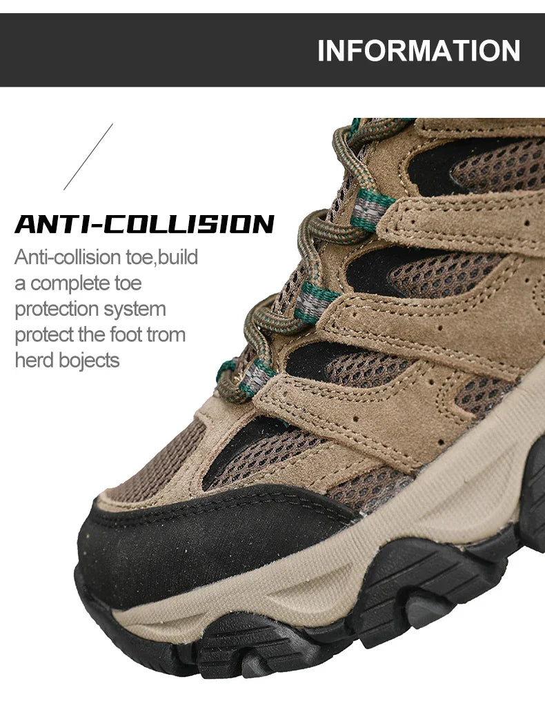 Men Hiking Shoes Designer Climbing Trekking Sneakers for Men Leather Outdoor Sports Work Man Shoes Run Shoes