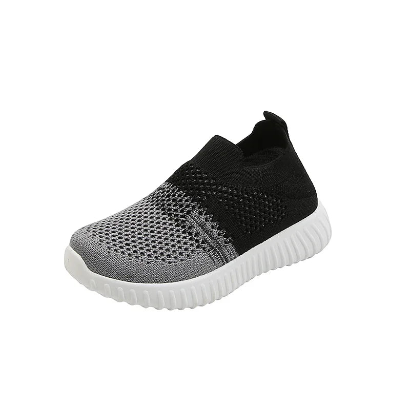 Children Shoes Spring Summer Kids Sneakers Soft Breathable Mesh For Boys Slip-on Casual Shoes Patchwork Color Baby Girls Shoes