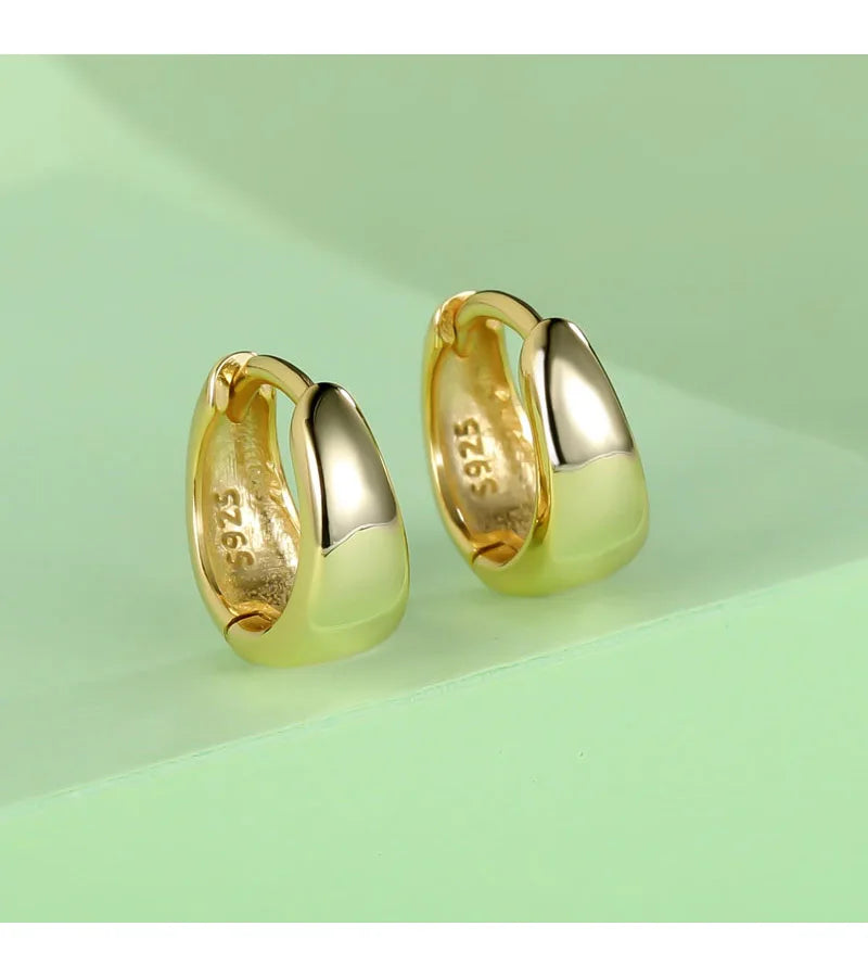 Real 925 Sterling Silve Fashion Inside Diameter 6 7 8 9 10mm Hoop Earrings For Women Men Personality Jewelry DG0132