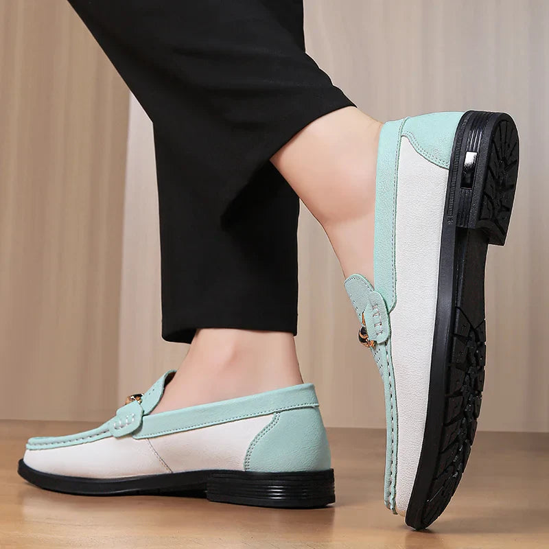 Trendy High Quality Genuine Leather Shoes for Men Summer Breathable Men's Casual Loafers Plus Size 47 Slip-on Driving Shoes Man
