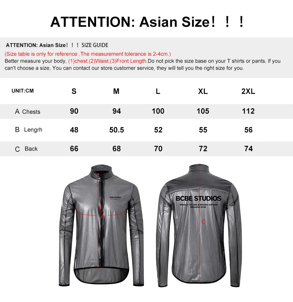 Cycling Rain Jacket Lightweight Windproof Waterproof Bicycle Windbreaker Pro Team Cycling Coat MTB Road Bike Jersey